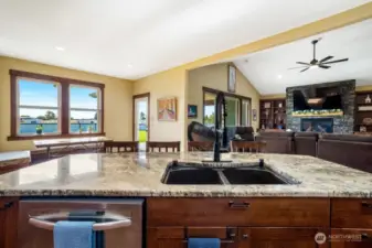 Large Island looking into the living room.