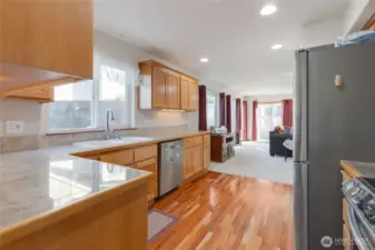 This picture gives you a good feel for this home's ideal circular flow, no chopped up spaces here!