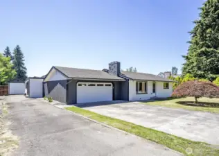 Spacious 2-Car Garage and a huge flat, usable yard.