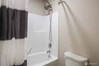 Separate shower and commode allow for ease of use by more than one!