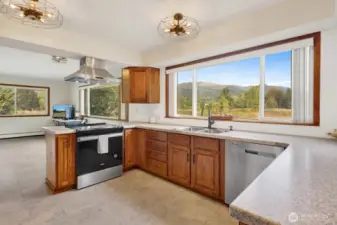 Updated kitchen with lots of light