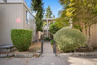 Ground level entrance on the left