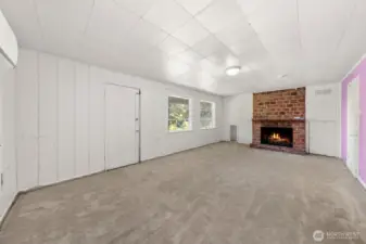 Lower level family/rec room.