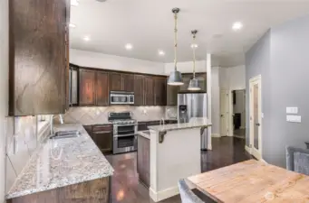 Kitchen with modern finishes and updated appliances