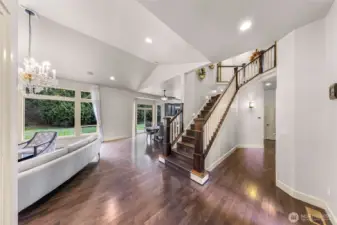 Open entry with staircase and access to main living spaces