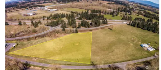 Looking east, I-5 and Portal Way