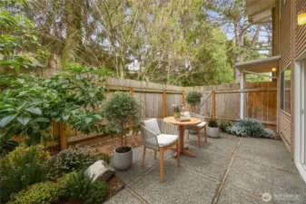 Fully fenced patio (virtually staged)