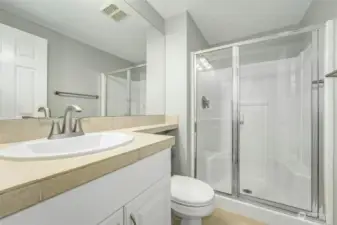 Main Level Bathroom with walk in shower