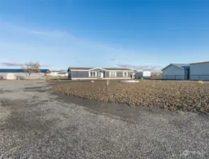 Huge driveway with RV parking.