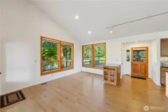 Looking back toward entry door and dining area.