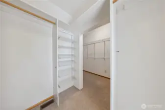 Huge walk-in closet - it's a labryrinth!