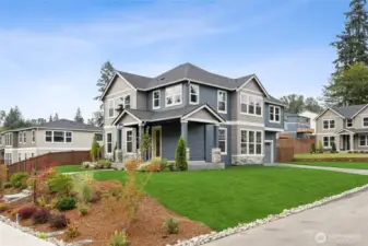 Exterior of the actual home under construction and for sale.