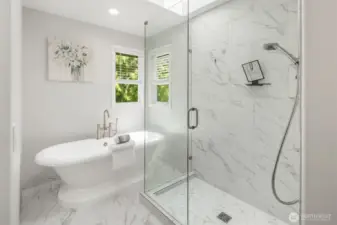 Luxurious soaking tub melts away any stress!