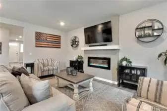 Great room with fireplace