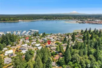 Views of Budd Inlet, City, Harbor and Mt Rainier