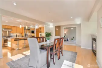 Room off kitchen and dining room for den, office, guests, and more!