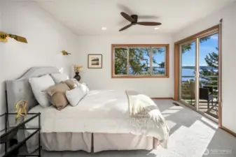 New ceiling fan, and whole house air conditioning!