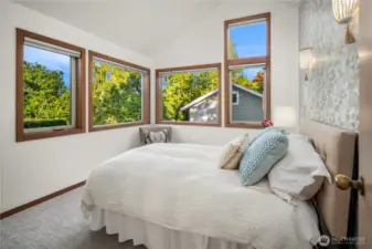 Second of 3 upstairs bedrooms. Nice closet space too.