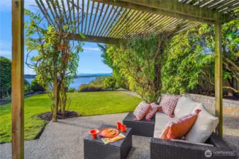 Relaxing rear patio.