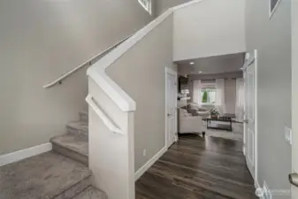 Entrance. Bedrooms upstairs living area straight ahead