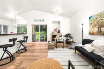 Vaulted Ceiling with South and West Exposure