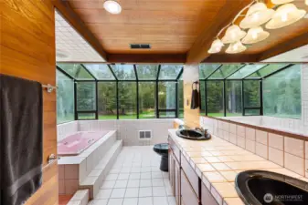 Another view of the spacious primary bath (has a separate shower also)