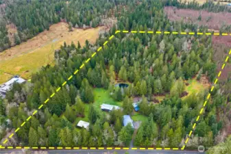 Lines showing the approximate shy 19 acres