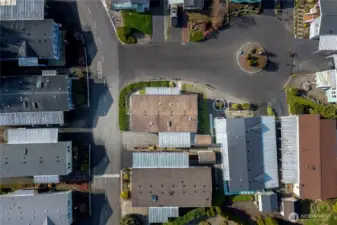 Aerial view above #187 Glenwood Mobile Estates