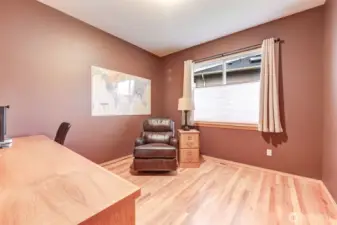 Main floor bedroom 3 has hardwood floors plus a walk-in closet!