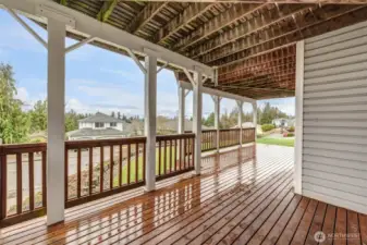 Lower deck is also a great place for an expanded entertainment or relaxation area.