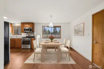 One of two dining area options (Virtually staged)