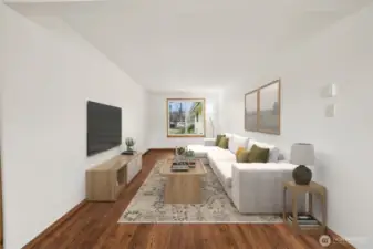 Virtually staged flex/ family room