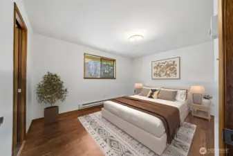 Primary bedroom virtually staged