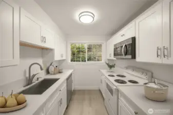 Kitchen (virtually staged)