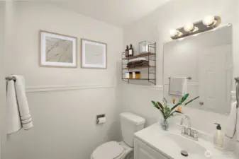 Powder room (virtually staged)