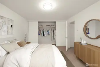 Primary bedroom (virtually staged)