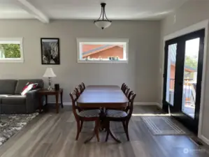 Dining area off the kitchen and family room.