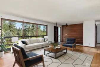 Living Room virtually staged.