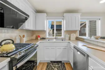 Functional Kitchen with gas stove and hood