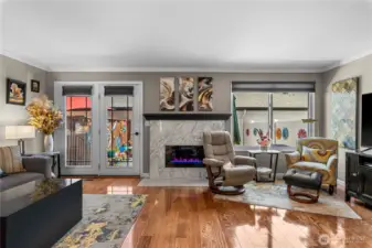 French doors to patio