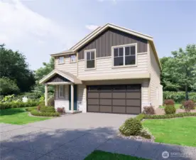 Plans & elevations are artist renderings only; may not accurately represent the actual condition of a home as constructed.  May contain options, colors, or features which are not standard.