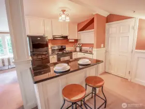 Apartment kitchen. The electricity to this unit has a separate meter.