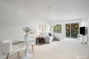 Spacious living/entertainment area.