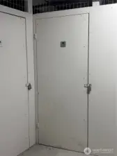 One of two large storage lockers which come with condo.