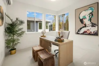 Guest bedroom (staged as a Den/Office