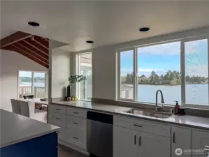 Kitchen views of the Lake