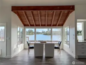 Dining room overlooking the Lake