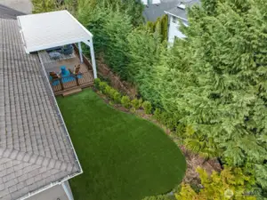 Another view of the low maintenance back yard.