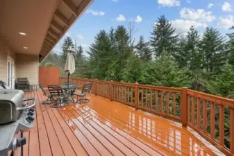 Back deck on the East side.