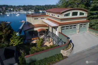 Uniquely designed home filled with a variety of indoor and outdoor spaces, along with huge views of Eagle Harbor Marina and 81' of medium-bank waterfront, all within the peaceful and beautiful neighborhood of Rose Loop.